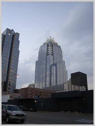 Out of 30 shots this is my favorite of the Frost Bank Tower in Austin. Frost Bank Tower in Austin