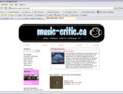 Music-critic.ca Old CSS theme